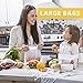 Keeper Reusable Sandwich Bags (5 Pack) - Premium Reusable Snack Bags For Kids. Airtight Ziplock Lunch Baggies Keep Food Fresh! Freezer Safe Bag - Great For Travel, Make-Up, Home Storage Organization