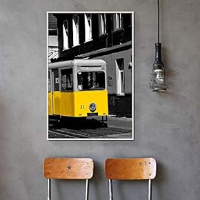 Floating Framed Canvas Wall Art for Living Room, Bedroom Black and White City Canvas Prints for Home Decoration Ready to Hang - 16x24 inches