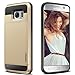 Vofolen Case for Galaxy S7 Edge Case Slidable Card Holder S7 Edge Wallet Case Hybrid Protective Shell Shockproof Rubber Bumper Armor Scratch-Proof ID Card Slot Case Cover for Galaxy S7 Edge - Gold