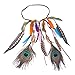 AWAYTR Feather Headband Indian Headpiece - Bohemian Tassels Hair Band Headwear For Women Girls (Color F)