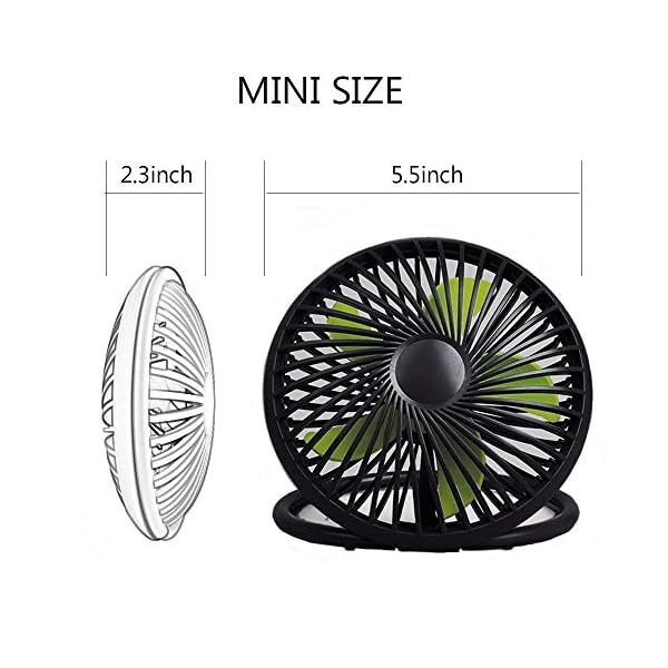 UKHONK-6-Inch-Portable-USB-Powered-Desk-Fan-Personal-Cooling-FanSmall-Table-Fan-Cooling-Fan-with-2-Speed-Adjustable-HeightGreat-for-Desktop-Office-Travelling-Camping-Fishing-HomeBlack UKHONK 6 Inch Portable USB Powered Desk Fan Personal Cooling Fan,Small Table Fan Cooling Fan with 2 Speed & Adjustable…