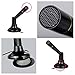 Hitechway Plug and Play Home Studio Adjustable PC/Desktop/Laptop/Notebook Omnidirectional Condenser Microphone Mic with 3.5mm Plug, Ideal for Skype, FaceTime, Microsoft Cortana, LOL, Youtube (Black)