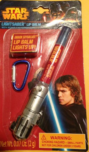 Star Wars Lip Balm Anakin Skywalker Light Up Light Saber With Carabiner Clip