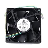 Delta 120mm High CFM Fan AFB1212SHE High Speed 12V DC 120mm 3Pin PC Computer Fan with Metal Finger Guard Grill