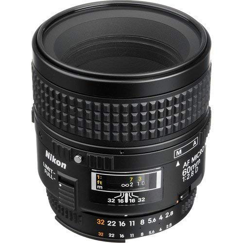 Nikon AF FX Micro-NIKKOR 60mm f/2.8D Fixed Zoom Lens with Auto Focus for Nikon DSLR Cameras Internat