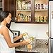 Adorn Home 6 Piece Refrigerator/Freezer Organizer Bins with Handles | Stackable Storage Containers | Pantry Storage Bins | Clear | 6 - PC. Set |