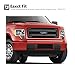 AUTEX F66789H Black Powder Coated Aluminum Horizontal Billet Lower Bumper Grille Insert Compatible With Ford F150 2009 2010 2011 2012 2013 2014 Lower Grill Insert