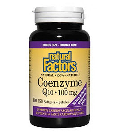 Natural Factors Coenzyme Q10 100mg 150 Capsules Bonus Natural Factors Coenzyme Q10 100mg 150 Capsules Bonus