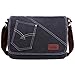 Tocode Canvas Messenger Shoulder Bag Fits up to 14 Inch Laptop (Dark Gray)