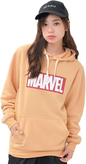 Amazon ベージュ M D Loop ディーループ Marvel マーベル 裏起毛 Boxロゴプリント プルパーカー レディース ストリート系 メンズ 005 501 トレーナー パーカー 通販