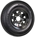 Trailer Tire and Rim Radial ST175/80R13 175/80 R 13C 1360 Lb. 5-4.5 Black Spoke