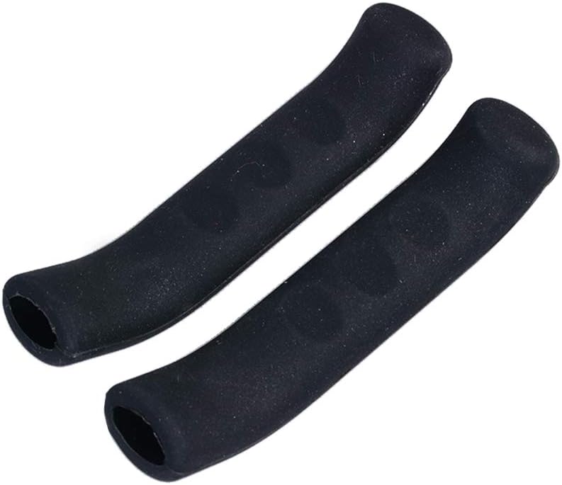 Isafish Anti-Slip Folding Rubber Bicycle Brake Handle Lever Sleeve Protective Cover - One Pair Black