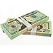 XDOWMO Prop Money Play Money Pretend Dollar Bills 2,000 Full Print Money Copy of 20 Dollar Bills Stack