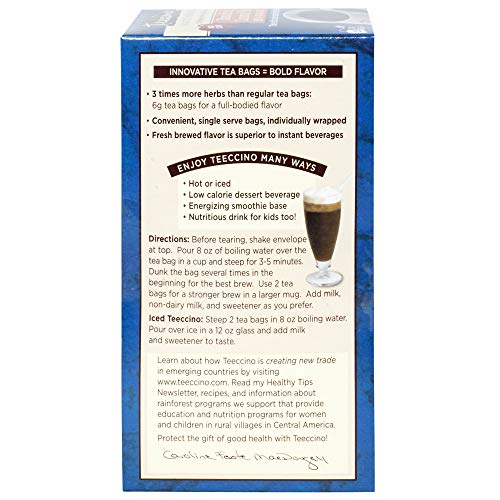 image for Teeccino Dandelion Caramel Nut Chicory Herbal Tea Bags, Gluten Free, C