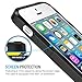 iPhone SE Case, Trianium [Clear Cushion] iPhone 5S Case Protective Clear TPU Bumper For iPhone SE & iPhone 5S 5 [Scratch Resistant] Seamless integrated Shock-Absorbing Cover Hard Back Panel- Jet Black
