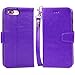 Arae Case for iPhone 7 / iPhone 8 / iPhone SE3 2022 / iPhone SE 2020, Premium PU Leather Wallet Case with Kickstand and Flip Cover (7P Purple)