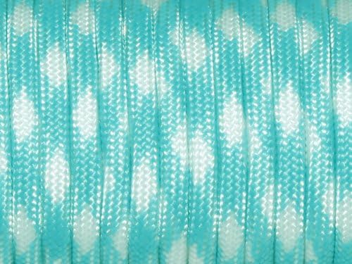 YOUGLE 550 Paracord Parachute Cord Lanyard Rope 7 Strands Cores Mil Spec Type III 100 Ft 72 Colors (49.Acid Blue Camo)