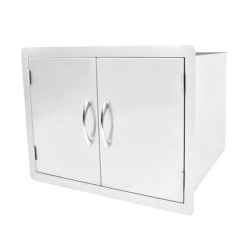 Outdoor Kitchen Double Door Dry Storage Pantry, 30'', Stainless Steel