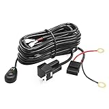 YITAMOTOR LED Light Bar Wiring Harness with Fuse Relay On & Off Switch Compatible for Jeep Pickup ATV Off Road Fog Driving Light Bar Up to 180W 12V 40A 8ft