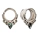 KUBOOZ(1 Pair Popular Sea-Shell Stainless-Steel Ear Plugs Tunnels Gauges Stretcher Piercings