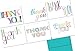 Note Card Cafe Thank You Cards with Aqua Blue Ocean Envelopes | 36 Pack | Rainbow Letters Thank You | Blank Inside, Glossy Finish | for Greeting Cards, Occasions, Birthdays, Gifts