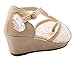 Olivia K Girls Glitter and Rhinestone Open Toe Wedge Heel (Toddler/Little Girl)