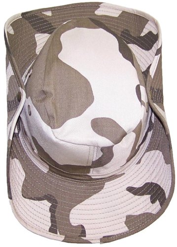 Tropic Hats 2 3/4" Wide Brim Men Safari/Outback Summer Hat w/Snap up Sides - Desert Camo Small