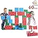 UPBASICN 40pcs Extra-Thick Jumbo Giant Building Blocks，Cardboard Building Block in 3 Sizes for Kids