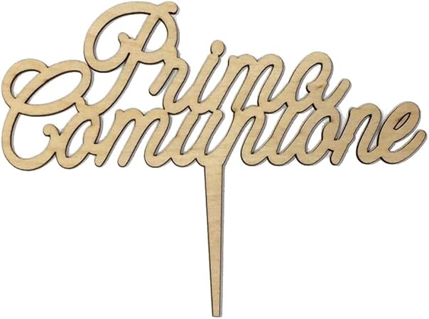 Subito Disponibile Cake Topper Prima Comunione In Legno Amazon It Casa E Cucina