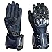 Excalibur Black Leather Carbon Armor Motorcycle Biker Gloves L