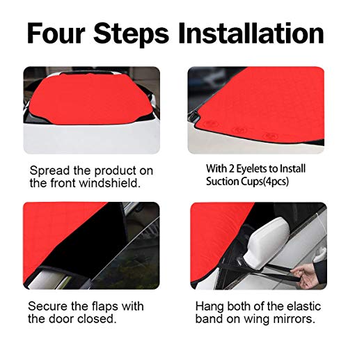PNENGR Patriotic Desktop Wallpaper Windshield Cover Windshield Cover Sunshade, to Block The Heat of The Sun,Suitable for Most Automobiles, Easy to Install