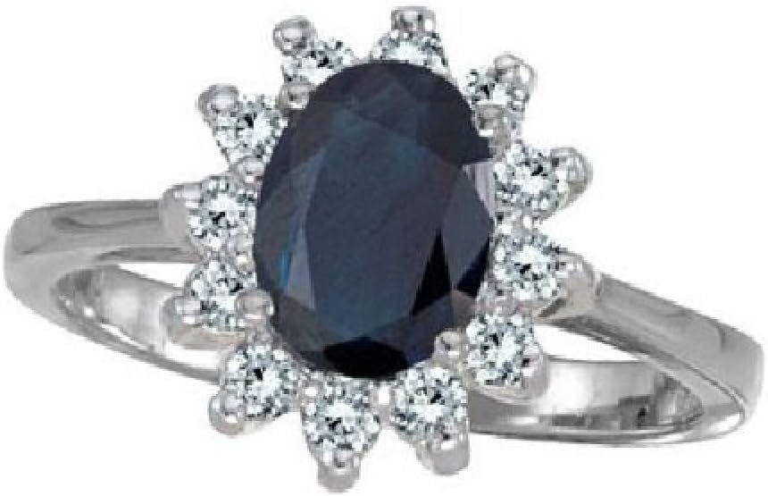 14kt White Gold Princess Diana Sapphire Ring 1.95ct TW