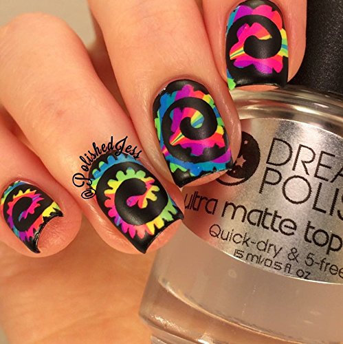 Paisley Cyclones Nail Vinyls By Twinkled T - 1 Sheet of 48 (2 in Each Circle)