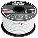 Mediabridge 12AWG 2-Conductor Speaker Wire (200 Feet, White) - 99.9% Oxygen Free Copper - ETL Listed & CL2 Rated for in-Wall Use (Part# SW-12X2-200-WH)