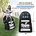 Rogue Kidz Single and Double Stroller Travel Bag For Airplane Gate Check - Durable Universal Large XL Cover With Padded Backpack Straps- Waterproof Heavy Duty Nylon Traveling Protector With Carry Case