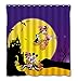 NECCI Custom Happy Halloween Full Moon Night Waterproof Fabric Shower Curtain for Home Bathroom Decoration 66x72 Inch