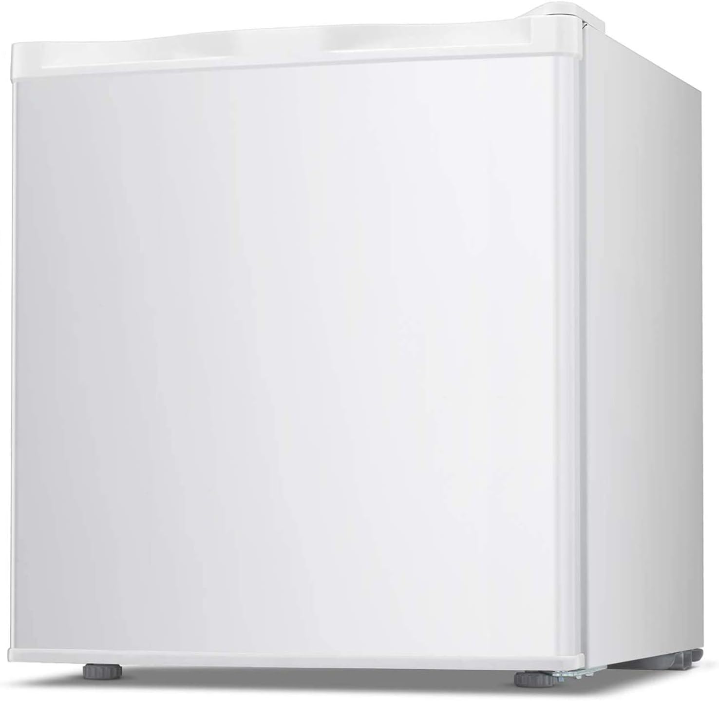 Antarctic Star Compact Chest Upright Freezer Single Door Reversible Stainless Steel Door, Compact Adjustable Removable Shelves for Home Office, 1.1 cu.white