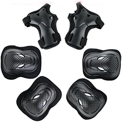 CJC Roller Skating Protective Equipment Child Handguard Knee Pads Elbow Protector Protection Plus Thick 6 Pieces/sets (Color : 4, Size : S)