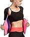 Roseate Women's Body Shaper Hot Sweat Slimming Shirt Short Sleeve with Zip Weight Loss Shapewear Colourblock 3XL