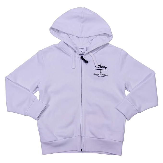 felpa bianca con cappuccio bambino