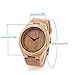 Bamboo Wooden Watch with Genuine Leather Strap Japanese Quartz Movement (Men, Brown 4)
