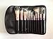 Makeup Brushes Set By Boutiguaire Is a Professional 11-piece Natural Goat Hair Cosmetic Brush Kit with Durable Black Organizer Case in Reusable Gift Box: No Shedding, Brand Name Quality, Works with Creams, Powders and Mineral Makeup. Best Guarantee!