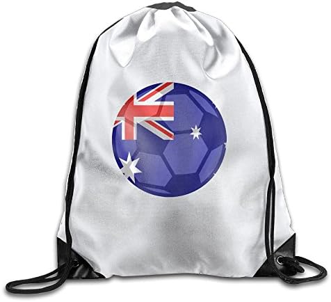 Welonzd Gym Sack Bag Drawstring 2018 Australia Flag And Football Backpack Sport Bag