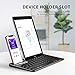 iClever Bluetooth Keyboard - Rechargeable Multi-Device Wireless Keyboard with Aluminium Alloy Housing and Phone Holder, Universal Bluetooth Keyboard for Tablet Android iOS Windows