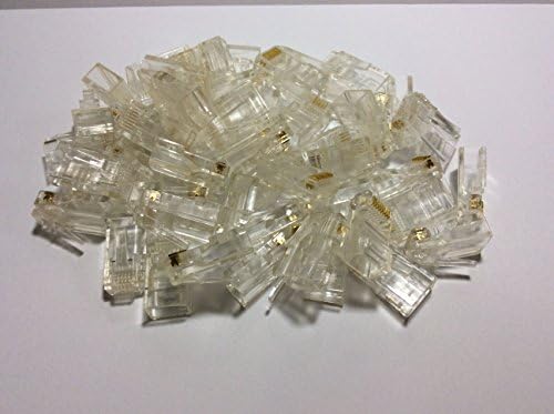 RJ45 Cat6 Cat5E Crimp Connectors Network Cable Modular Plug 8P8C 50pcs