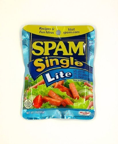 SPAM Single Lite, 2.5-Ounce Pouches (Pack of 6) by Spam