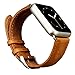 Jisoncase JS-AW4-06A20 Leather Wristband with Metal Clasp and Adapters for (Apple Watch), 42mm, Brown