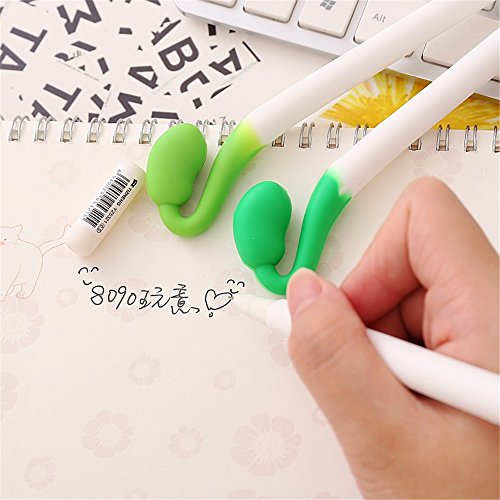 Cute Kawaii Vegetables Bean sprouts Shape Gel Ink Pens school office supplies for girls Stationery novelty pens for kids stationary (4)