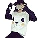 Meaneor Women Cute Long Sleeve Panda Print Pullover Sweatshirts With Thumb Hole