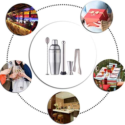 XinLuMing Shaker Set Bartender Kit Tragbarer Rollbeutel Mit 7-teiligen Cocktail-Zubereitungswerkzeugen Leicht Zu… – Bild 5